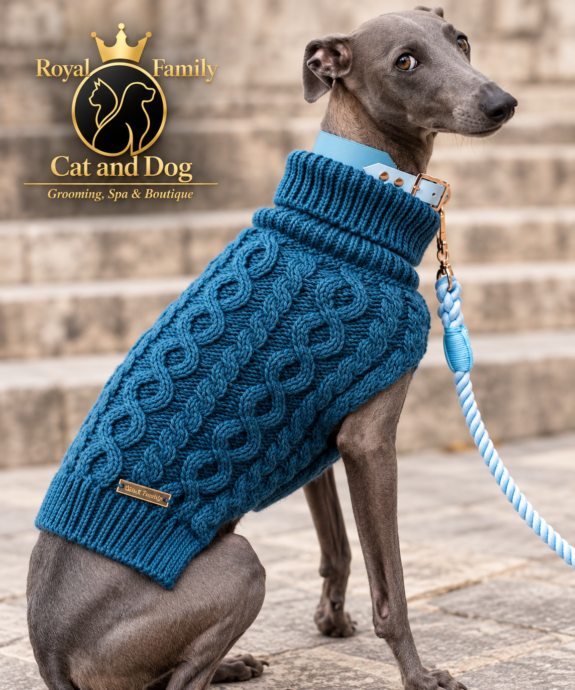 Cão com camisola da boutique