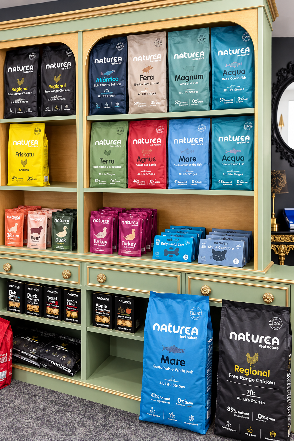 Expositor de alimentação NATUREA na loja